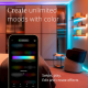 Twinkly Smart LED Dots 400 RGB LED Lights String Black Wire Plug Type C (TWD400STP-BEU)