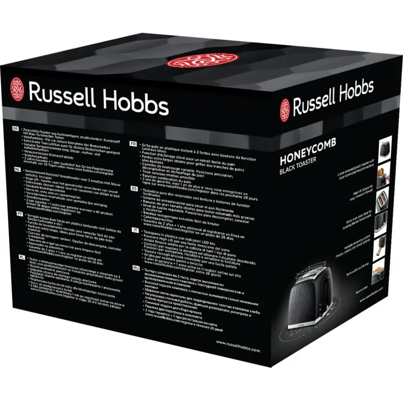 Тостер Russell Hobbs Honeycomb Black 26061-56