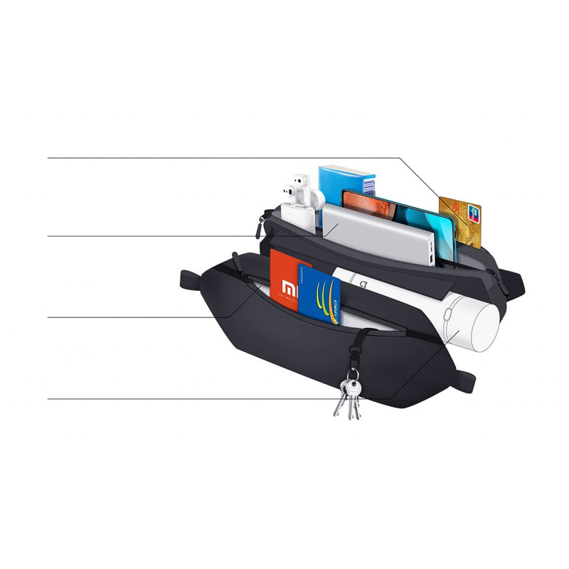 Xiaomi Сумка на одне плече/на пояс (бананка) Sports Fanny Pack Black
