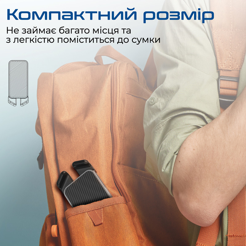 Подставка для ноутбука Promate  pocketmount.grey