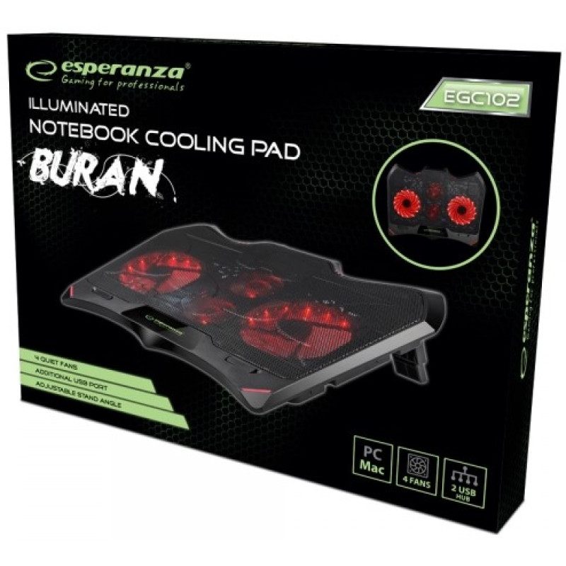 Підставка для ноутбука Esperanza EGC102 Buran Notebook Cooling Pad