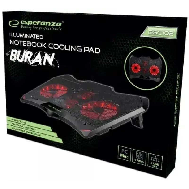 Підставка для ноутбука Esperanza EGC102 Buran Notebook Cooling Pad