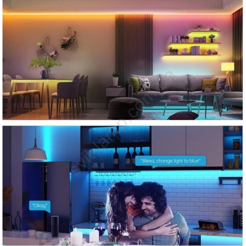 Світлодіодна стрічка Govee H615A RGB Smart Wi-Fi+Bluetooth 5m із мікрофоном (H615A3A3)