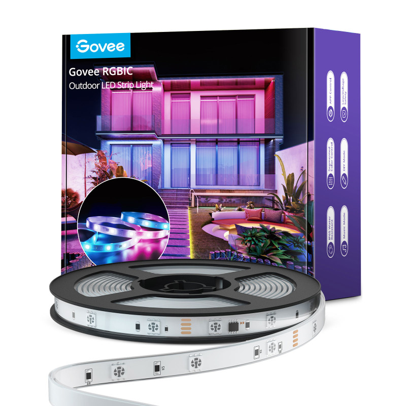 Govee H6172 Phantasy Outdoor LED Strip Light RGBIC 10м (H61723D1)