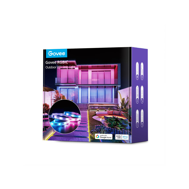 Govee H6172 Phantasy Outdoor LED Strip Light RGBIC 10м (H61723D1)