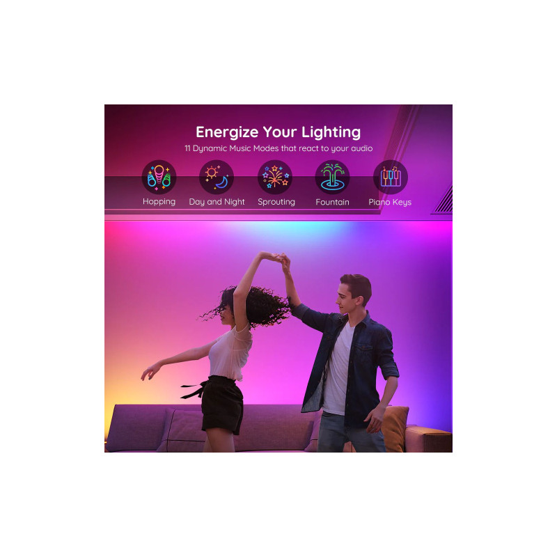 Govee H618A Basic Wi-Fi + Bluetooth LED Strip Lights RGBICW 5м (H618A3D1)