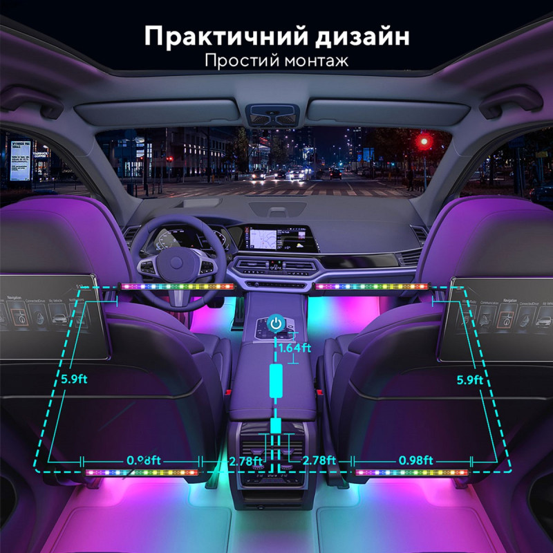 Светодиодная лента Govee H7090 RGBIC Interior Car Lights (H70900D2)