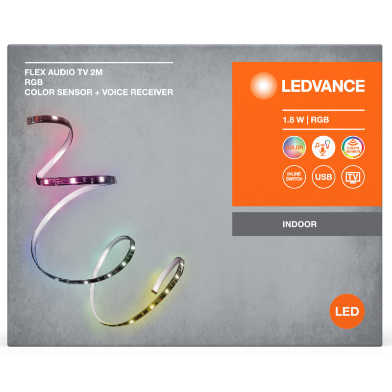 Светодиодная лента LEDVANCE FLEX AUDIO TV 1,8W, 2M RGB COLORSEN USB (4099854095283)