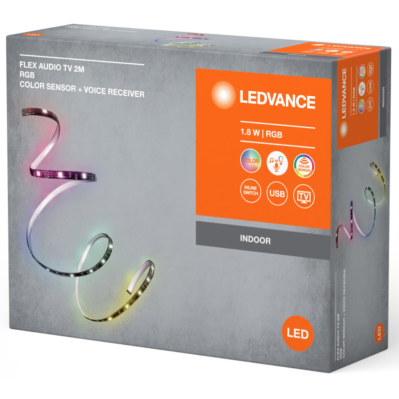 Светодиодная лента LEDVANCE FLEX AUDIO TV 1,8W, 2M RGB COLORSEN USB (4099854095283)