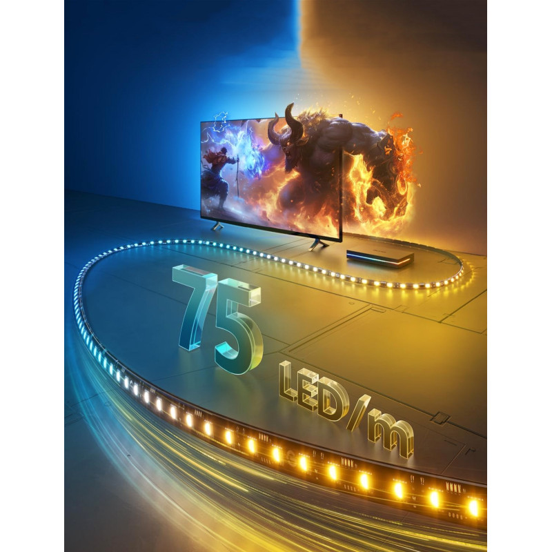 Светодиодная лента Govee H8604 Govee AI Sync Box Kit 2 55-65', RGBWIC, WI-FI/Bluetooth Черный (H8604C12)