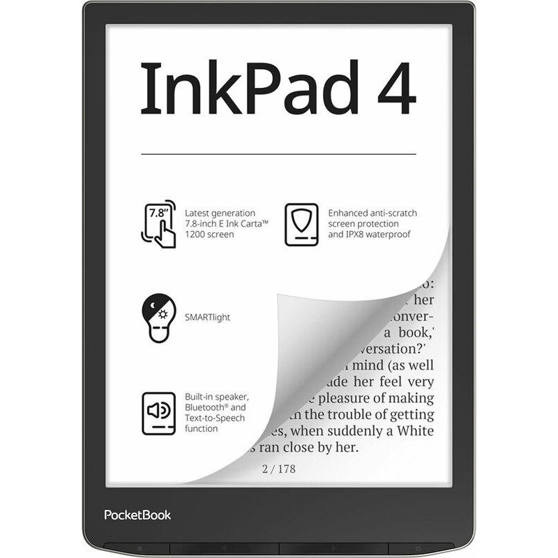 PocketBook 743G InkPad 4, Stundust Silver (PB743G-U-CIS)