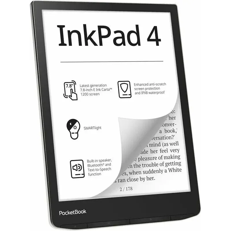 Электронная книга PocketBook 743G InkPad 4 Stundust Silver (PB743G-U-CIS, PB743G-U-WW)