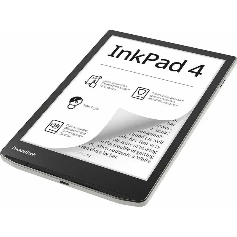 Электронная книга PocketBook 743G InkPad 4 Stundust Silver (PB743G-U-CIS, PB743G-U-WW)