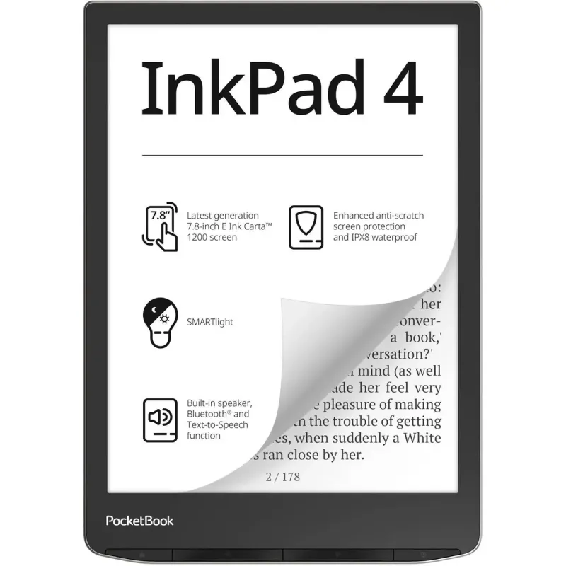Электронная книга PocketBook 743G InkPad 4 Stundust Silver (PB743G-U-CIS, PB743G-U-WW)