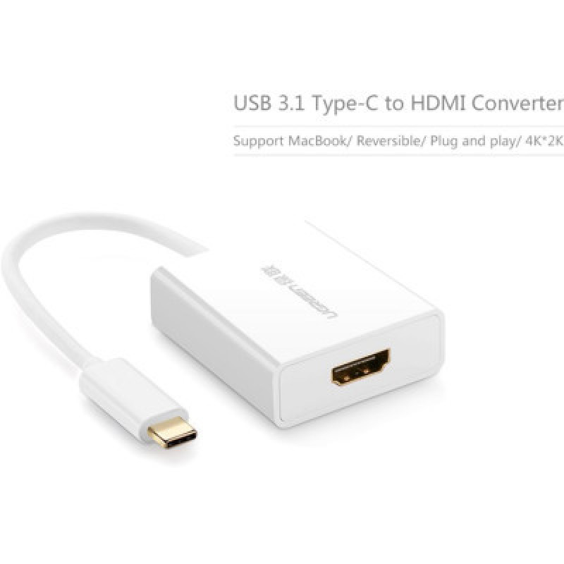 Кабель UGREEN USB-C to HDMI v1.4 White (40273)