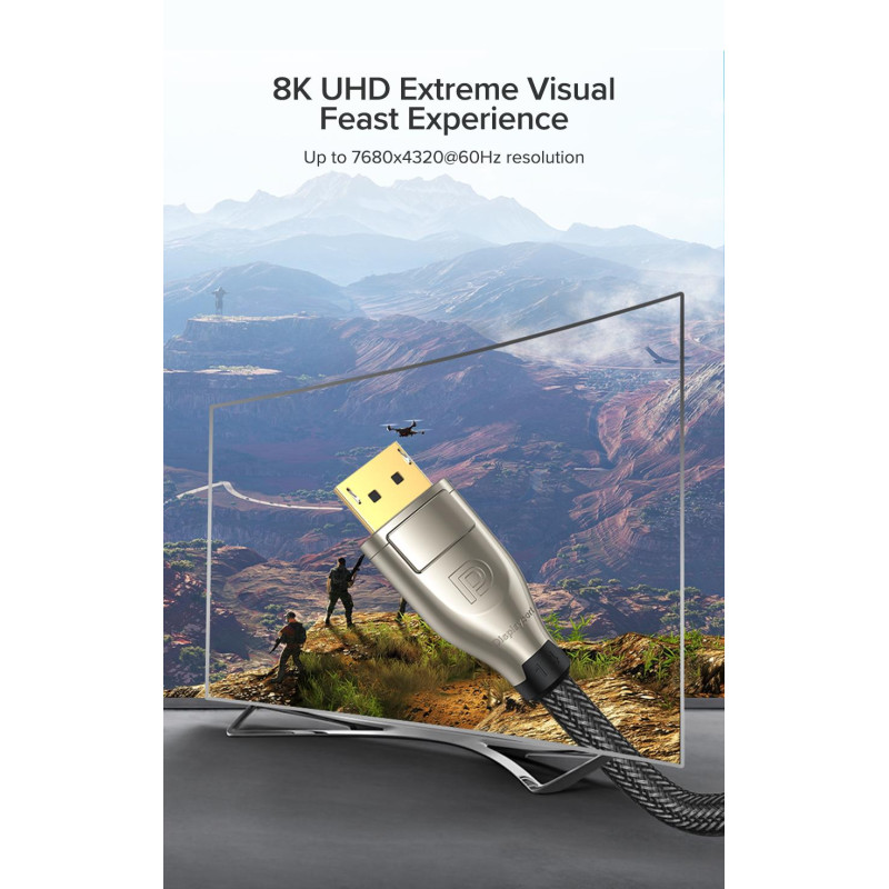 Кабель UGREEN DP112 DisplayPort 1.4 to DisplayPort 1.4 3m Black (60844)