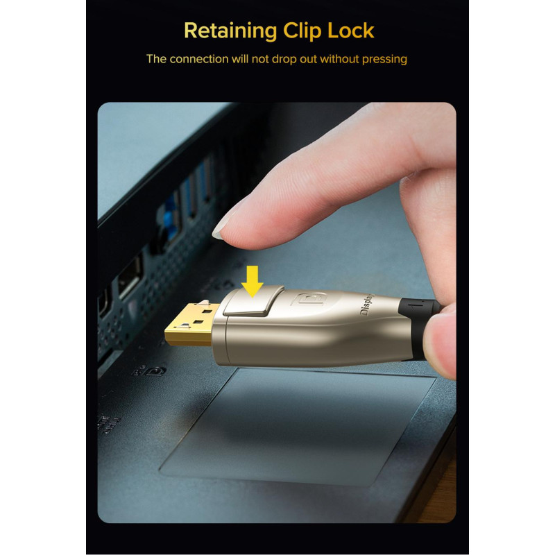 Кабель UGREEN DP112 DisplayPort 1.4 to DisplayPort 1.4 3m Black (60844)