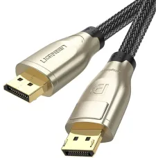 Кабель UGREEN DP112 Round Cable Zinc Alloy Shell DisplayPort 2m Black (60843)
