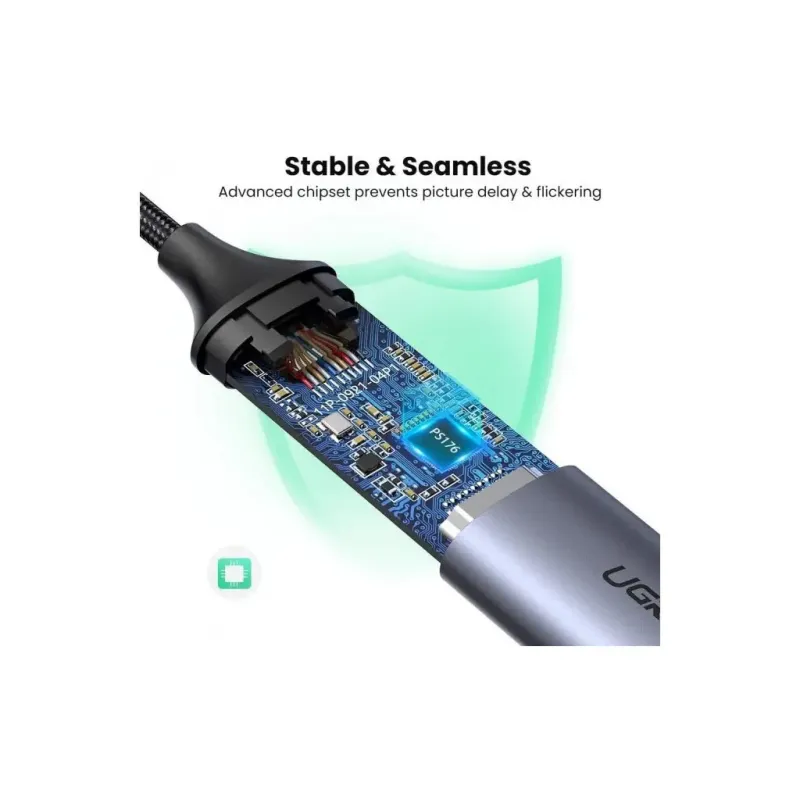 Кабель UGREEN CM297 USB-C to HDMI Gray (70444)