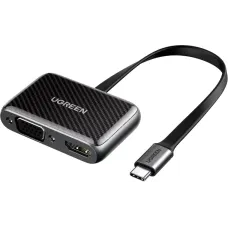 Кабель UGREEN CM303 USB-C to HDMI / VGA Black (70549)