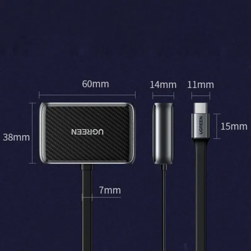 Кабель UGREEN CM303 USB-C to HDMI / VGA Black (70549)