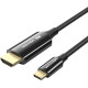 Кабель Vention USB Type-C до HDMI 1.8m Black (CRCBAC)
