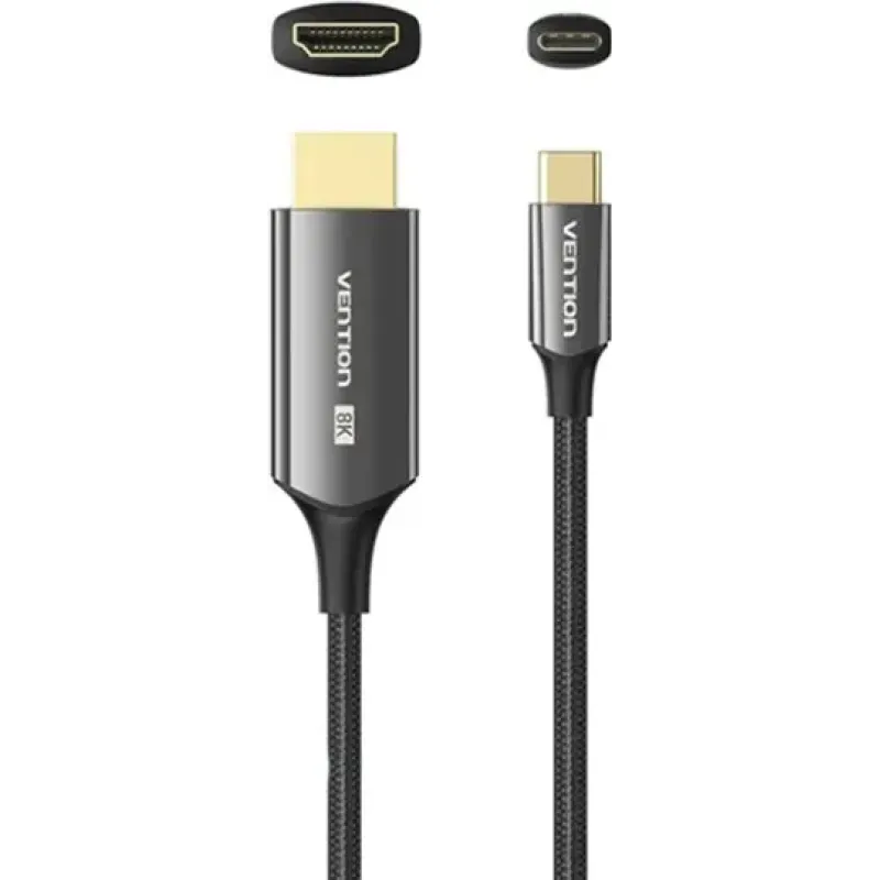 Кабель Vention USB Type-C до HDMI 1.8m Black (CRCBAC)