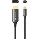 Кабель Vention USB Type-C до HDMI 1.8m Black (CRCBAC)