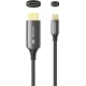 Кабель Vention USB Type-C до HDMI 1.8m Black (CRCBAC)