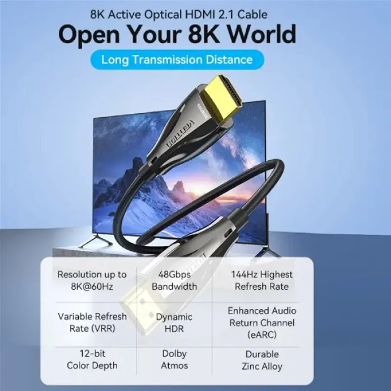 Кабель Vention HDMI to HDMI V2.1 60m Black (ALBBAE)