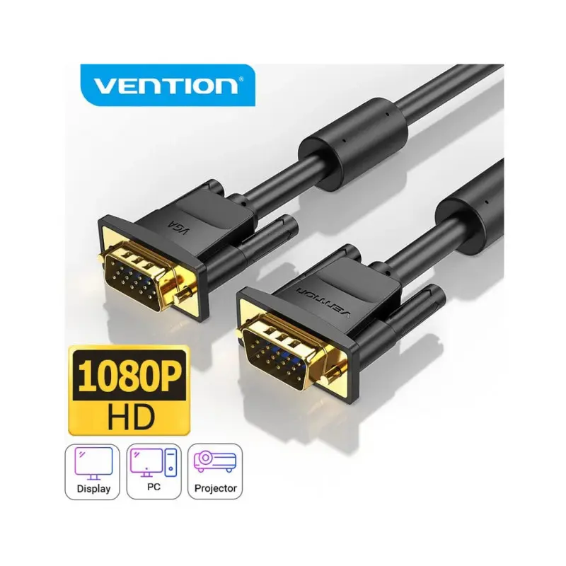 Кабель Vention VGA to VGA 20m Black (DAEBQ)