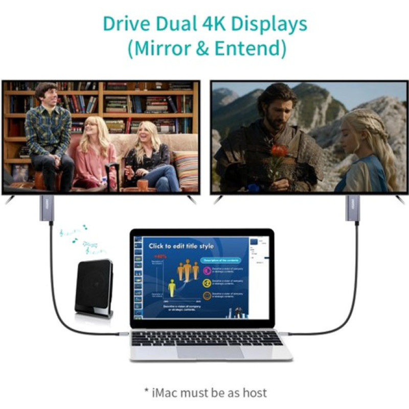 Choetech USB Type-C to HDMI Grey (XCH-M180GY)