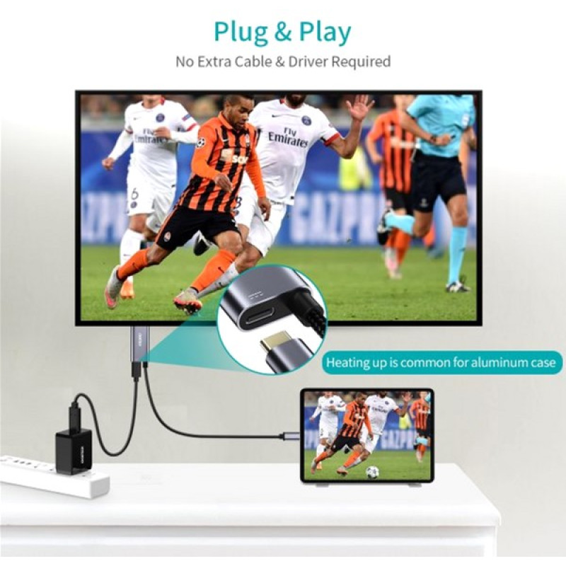 Choetech USB Type-C to HDMI Grey (XCH-M180GY)