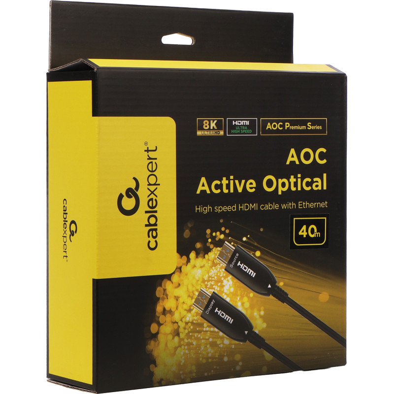 Кабель Cablexpert HDMI - HDMI V 2.1 (M/M), 40 м, Black (CCBP-HDMI8K-AOC-40M-EU)
