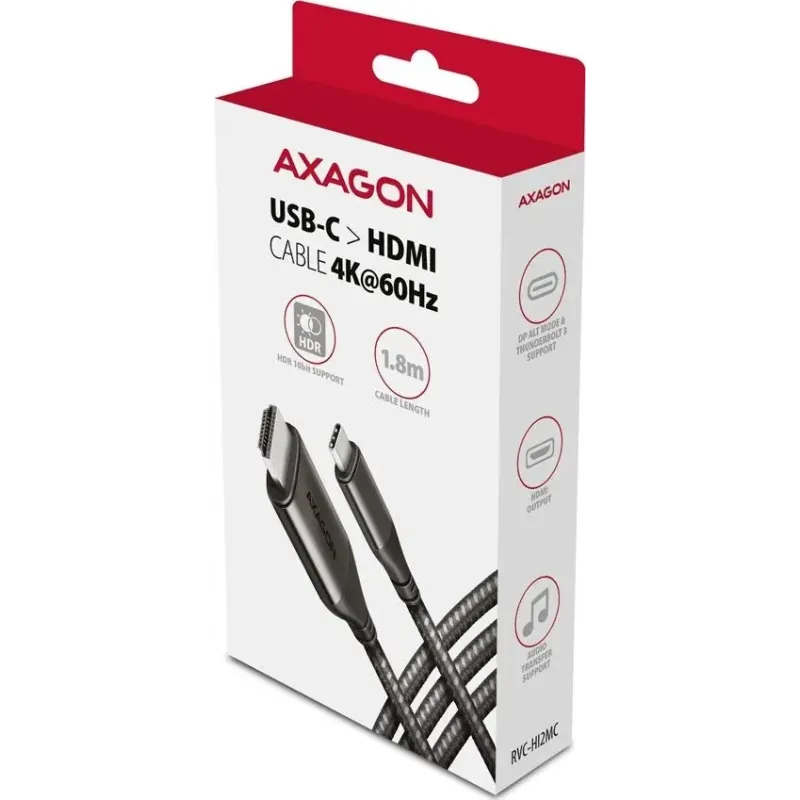 Кабель AXAGON USB Type-C to HDMI 1.8m (RVC-HI2MC)