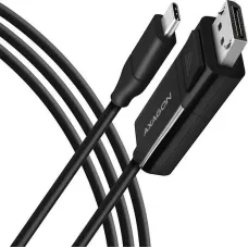 Кабель AXAGON USB Type-C to DisplayPort 1.8m Black (RVC-DPC)