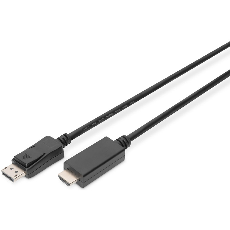Кабель Digitus DisplayPort to HDMI 2m Black (AK-340303-020-S)