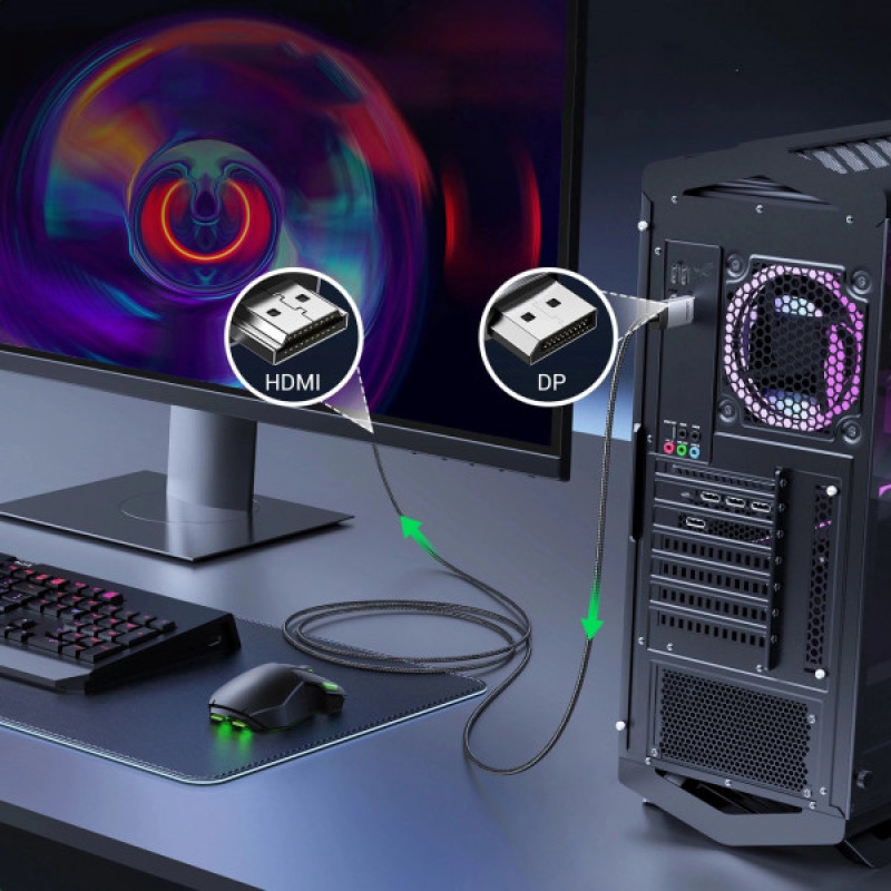 Кабель Ugreen DP119 3м DisplayPort - HDMI (25491)