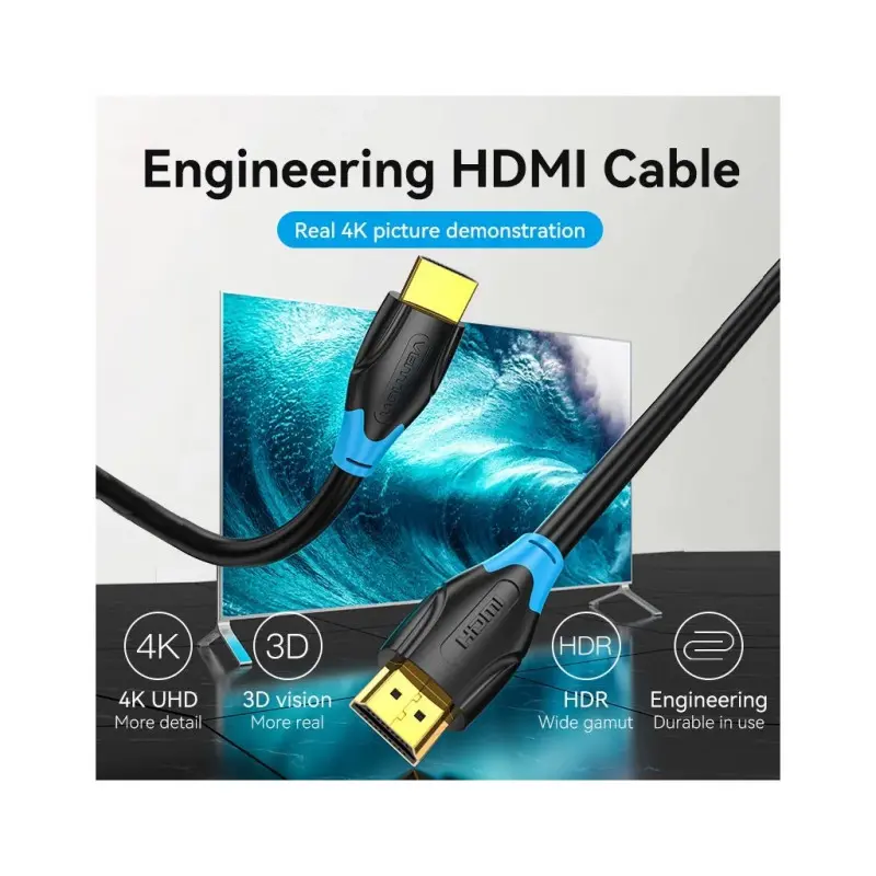 Кабель Vention HDMI to HDMI 30m Black (AACBT)