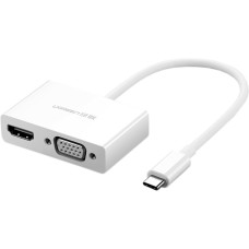 Кабель UGREEN USB-C to HDMI/VGA White (30843)
