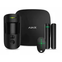 Комплект охоронної сигналізації Ajax HDR StarterKit Cam, hub 2, motioncam HDR, doorprotect, spacecontrol, jeweller, бездротовий, чорний (000052842)