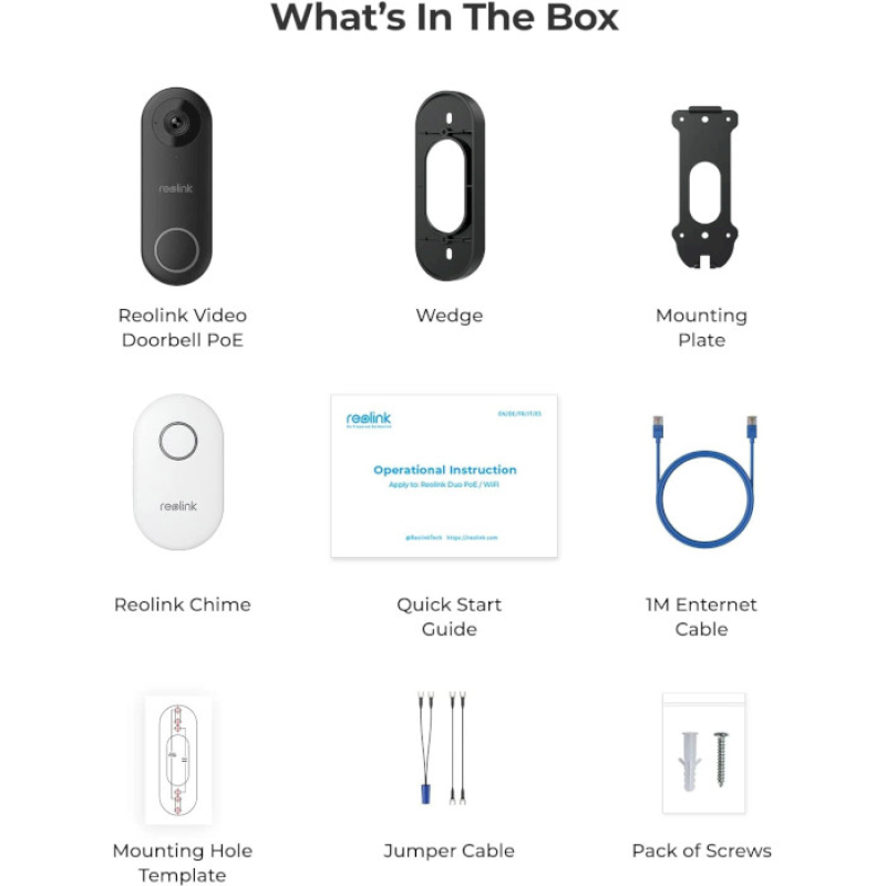 Умный видеозвонок Reolink  Reolink Video Doorbell PoE