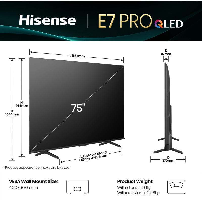 Hisense 75E7Q PRO
