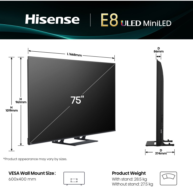 Hisense 75E8Q