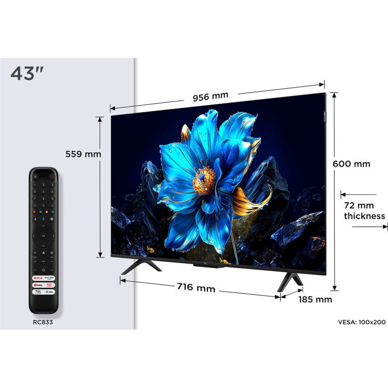 Телевизор TCL 43P7K