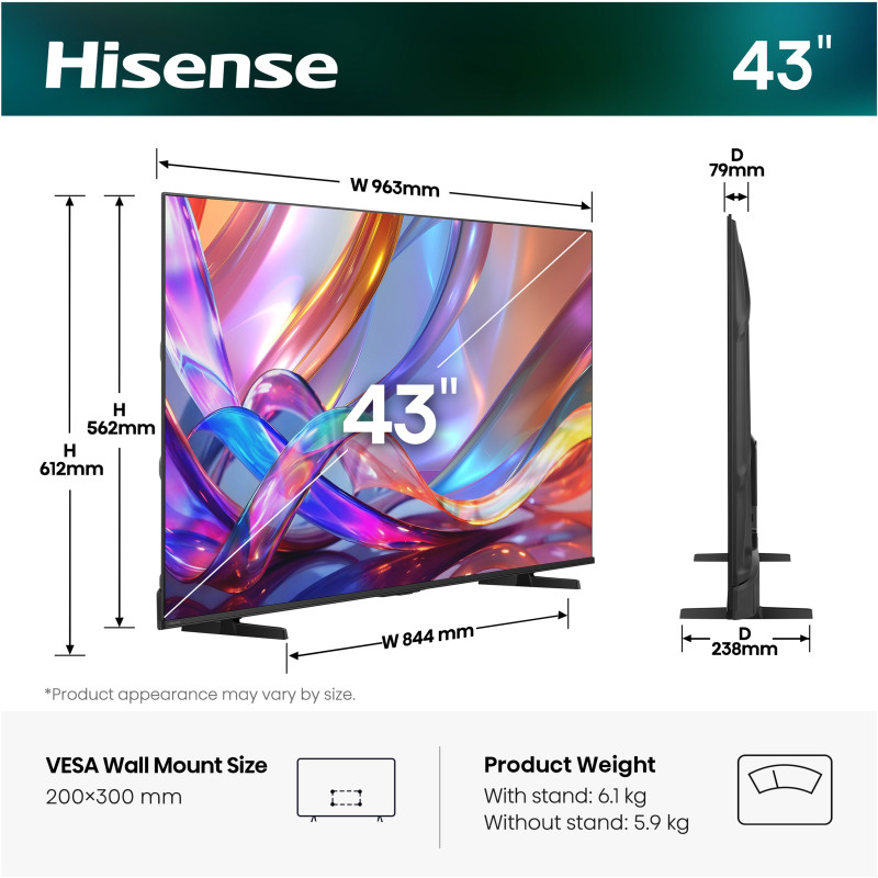Телевизор Hisense 43E7S