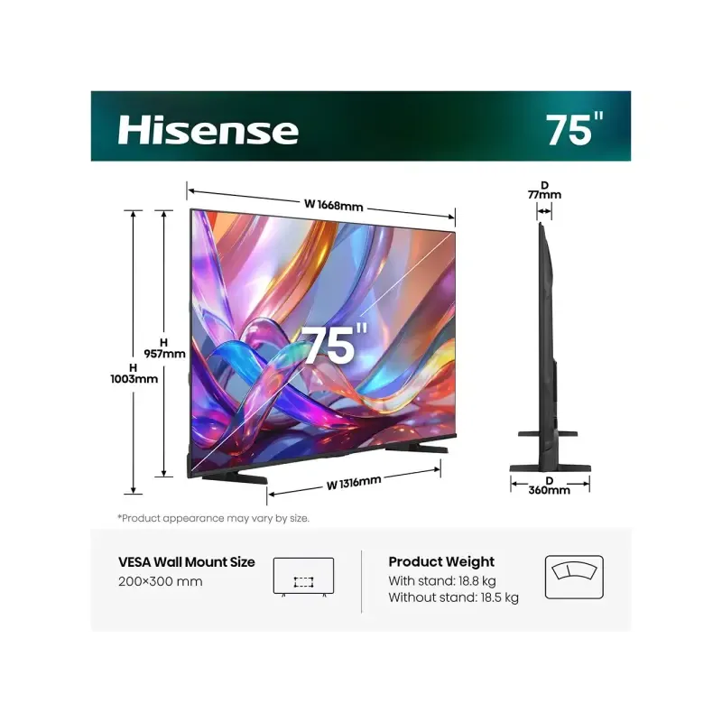 Телевізор Hisense 75E7S
