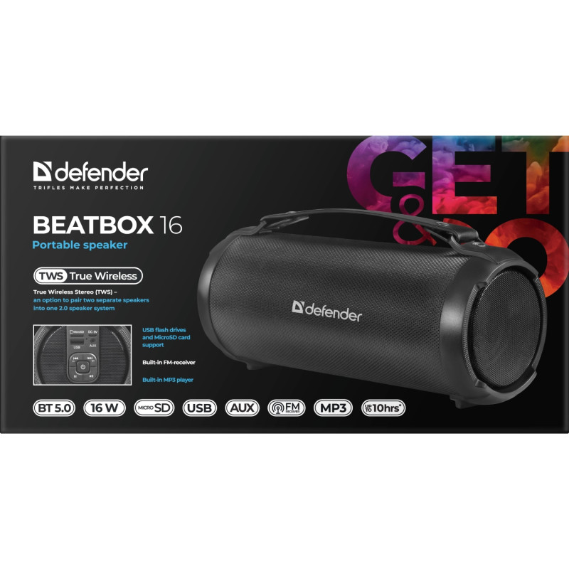 Акустика Defender Beatbox 16 Black (65216)