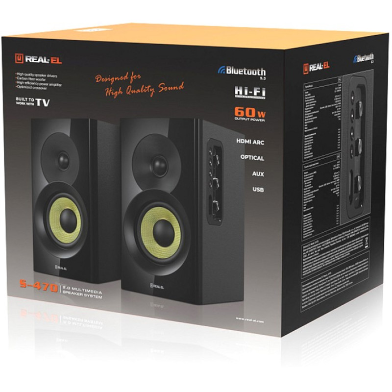 Акустика REAL-EL S-470 Black (EL121200018)
