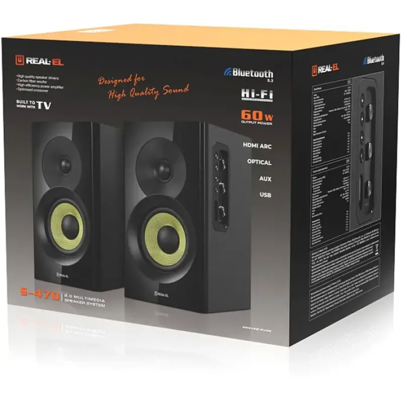 Акустика REAL-EL S-470 Black (EL121200018)
